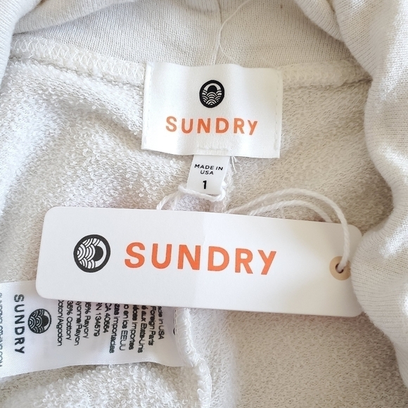 New Anthropologie Sundry Block Stripes Basic Bone Jogger Sweatpants NWT 1/Small - Picture 9 of 12